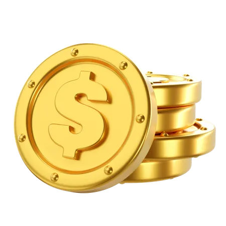 Monedas De Ilustracion 3 D 3D Icon