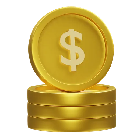 Monedas de un dolar  3D Icon