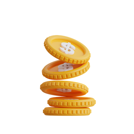 Monedas de un dolar  3D Icon