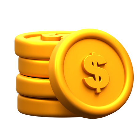 Monedas de un dolar  3D Icon