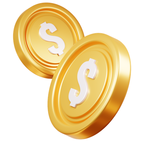 Monedas de un dolar  3D Icon