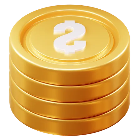 Monedas de un dolar  3D Icon