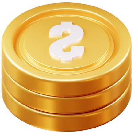 Monedas de un dolar  3D Icon