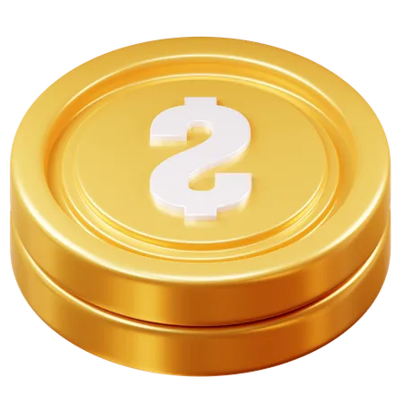 Monedas de un dolar  3D Icon