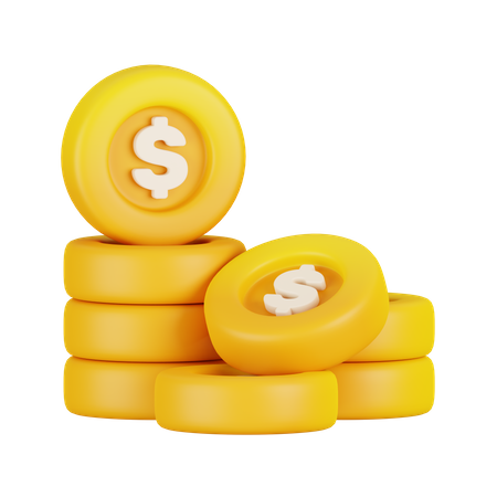 Monedas de un dolar  3D Icon