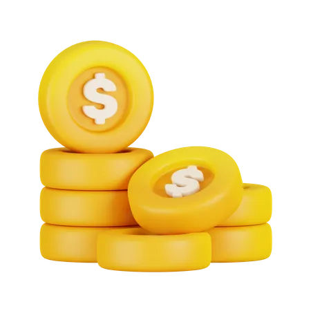 Monedas de un dolar  3D Icon