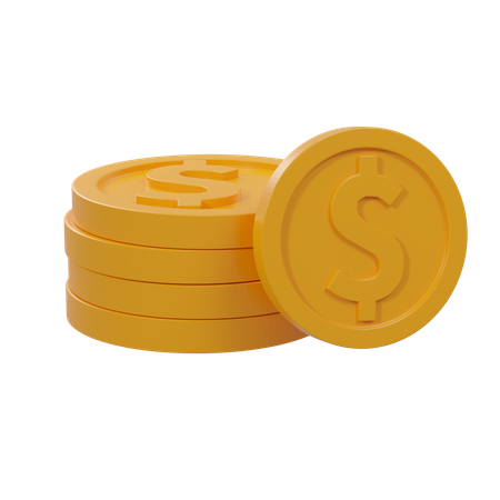 Monedas de un dolar  3D Icon