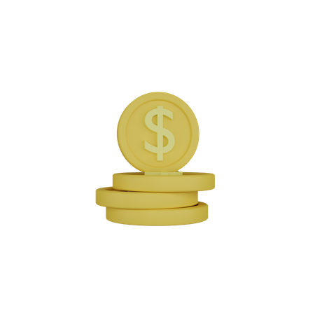 Monedas de un dolar  3D Icon