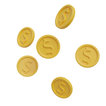 Monedas de un dolar  3D Icon