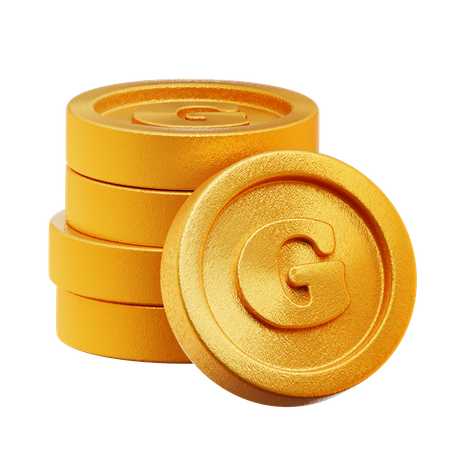 Monedas de oro  3D Icon