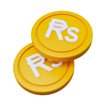 Monedas de rupia de sri lanka  3D Icon