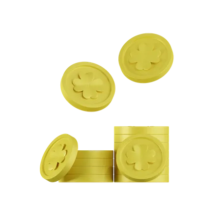 Monedas de san patricio  3D Icon