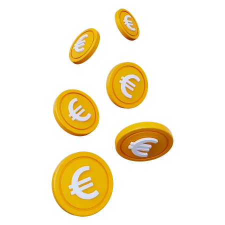 Monedas de euro  3D Icon