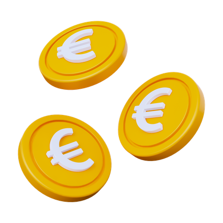 Monedas de euro  3D Icon