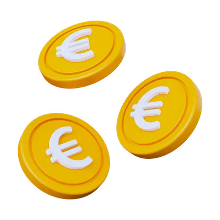 Monedas de euro  3D Icon