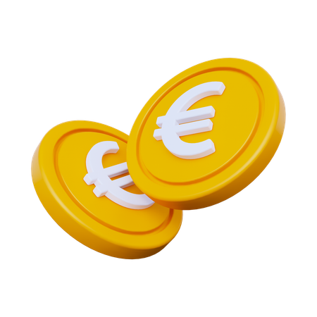 Monedas de euro  3D Icon