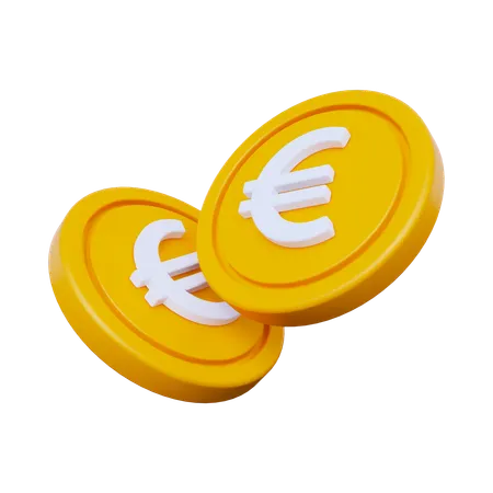 Monedas de euro  3D Icon