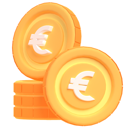 Monedas de euro  3D Illustration