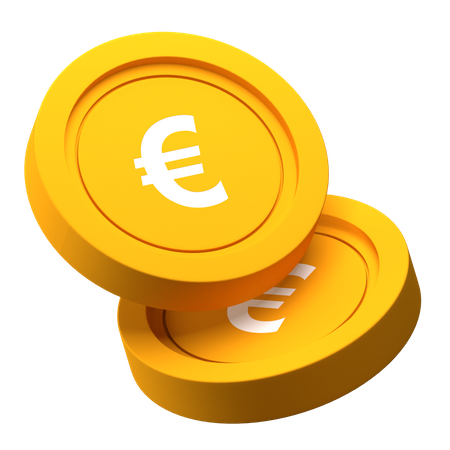 Monedas de euro  3D Illustration