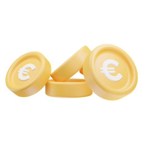 Monedas de euro  3D Icon