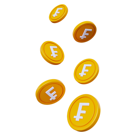 Monedas de franco  3D Icon