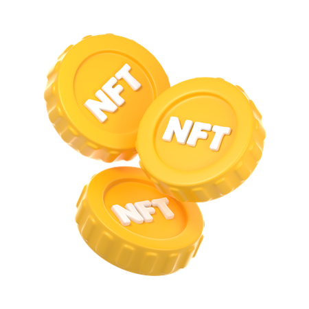 Monedas nft  3D Icon