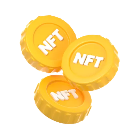 Monedas nft  3D Icon