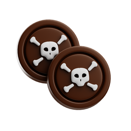 Monedas piratas  3D Icon