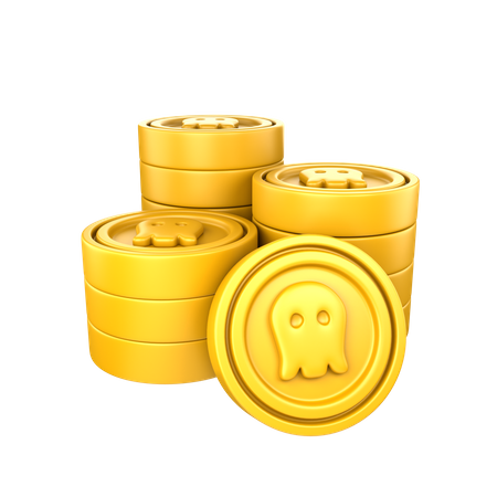 Monedas piratas de oro  3D Icon