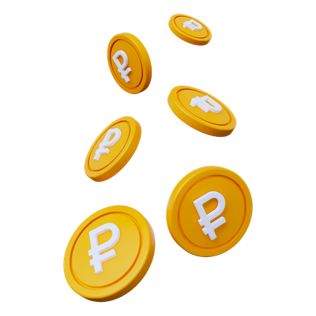 Monedas de rublo  3D Icon