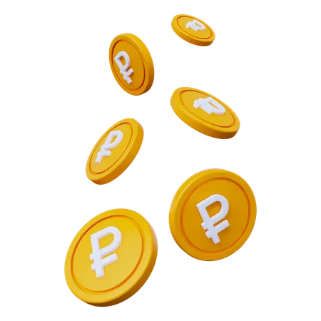 Monedas de rublo  3D Icon