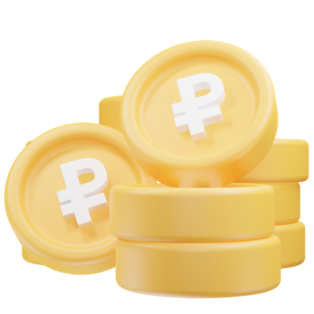 Monedas de rublo  3D Icon