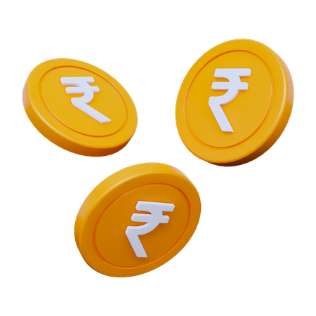Monedas de rupia  3D Icon