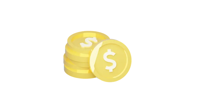 Monedas de usd  3D Icon