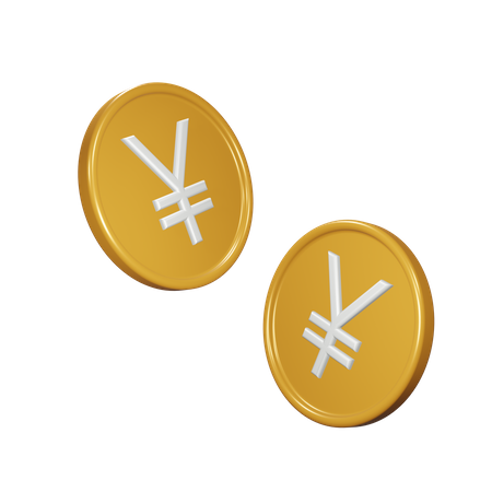 Monedas de yenes  3D Icon