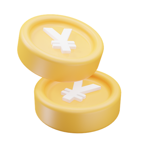 Monedas de yenes  3D Icon