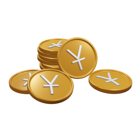 Monedas de yuanes  3D Icon