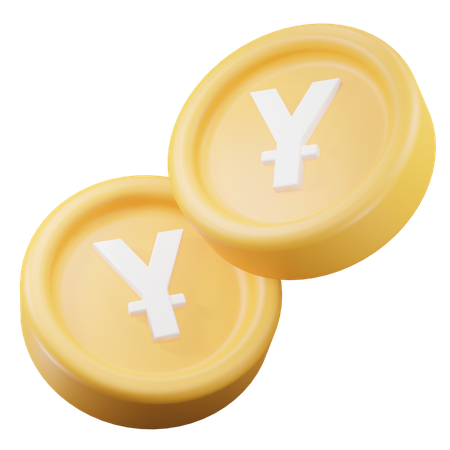 Monedas de yuanes  3D Icon