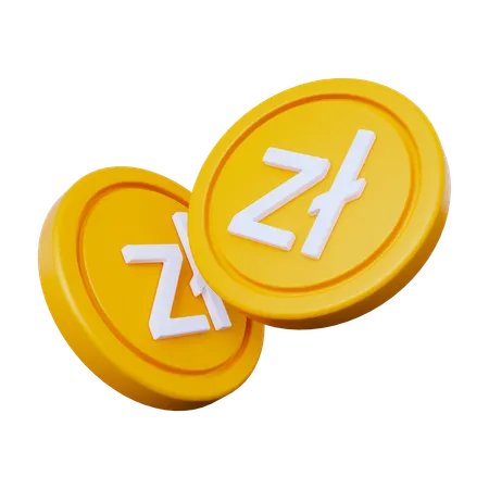 Monedas de eslotis  3D Icon