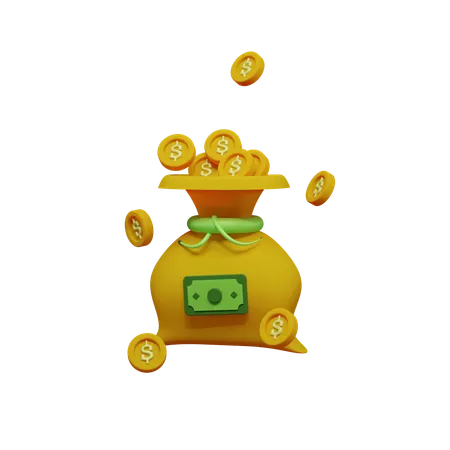 Bolso de dinero  3D Icon