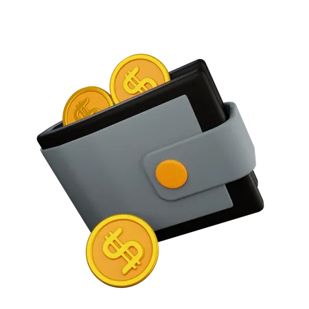 Billetera de monedas  3D Icon