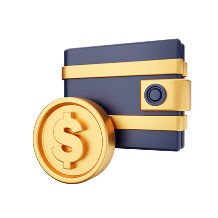 Monedero  3D Icon