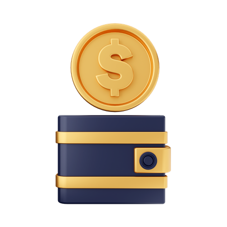 Billetera de monedas  3D Icon