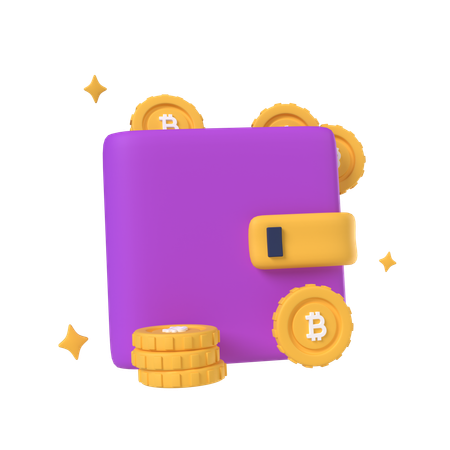 Billetera Bitcoin  3D Icon