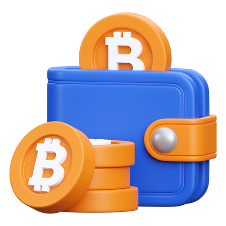 Billetera Bitcoin  3D Icon