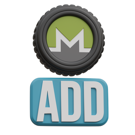 Monero Add  3D Icon