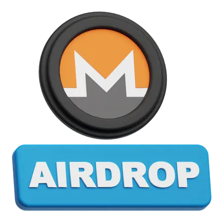 모네로 에어드랍  3D Icon