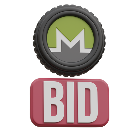 Monero Bid  3D Icon