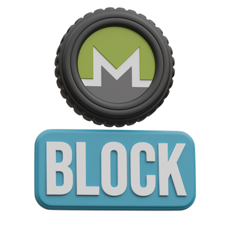 Monero Block  3D Icon