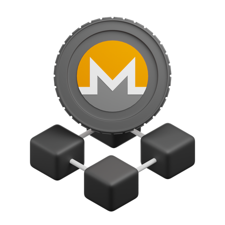 Monero Blockchain  3D Icon
